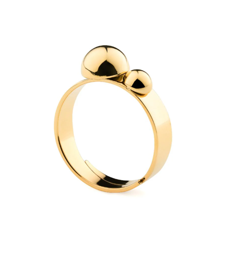 solar golden duo ring